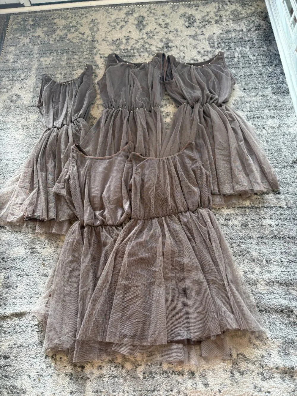 Lyrical/Contemporary Dance Costume Group Lot: Browns & Greys: 15 pieces